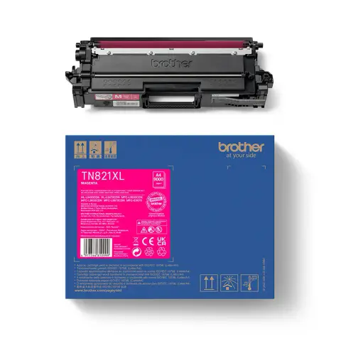 Brother TN821XLM - Toner magenta XL do Brother HL-L9400, HL-L9430, HL-L9470, MFC-EX670, MFC-L9600, MFC-L9630, MFC-L9635,