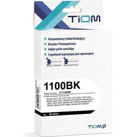 Zamiennik tuszu Brother LC1100BK / LC980BK TiOM