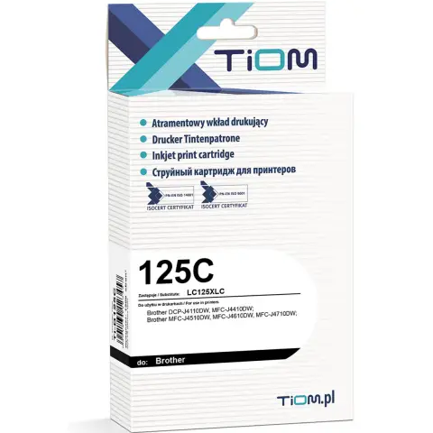 Tusz Tiom do Brother LC125C | DCP-J4110 | cyan-3753188