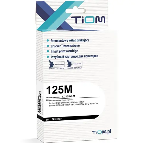 Tusz Tiom do Brother LC125M | DCP-J4110 | magenta-3753189