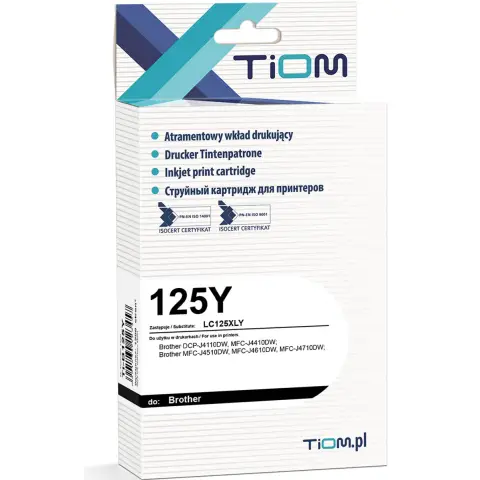 Tusz Tiom do Brother LC125Y | DCP-J4110 | yellow-3753190