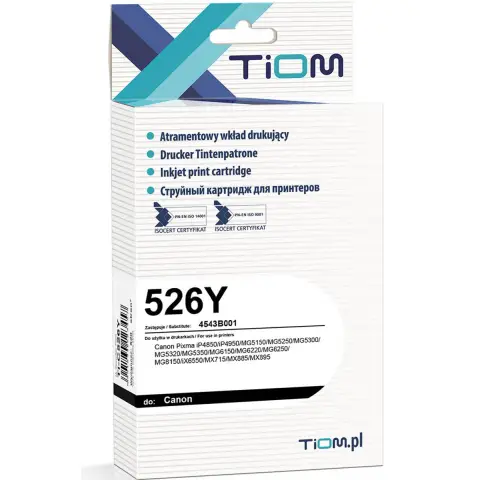 Tusz Tiom do Canon CLI-526Y | iP4850/M5150 | yellow-3753222