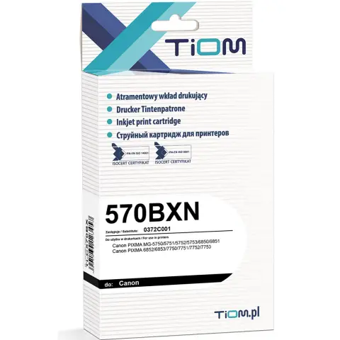 PGI-570PGBK XL tusz czarny do Canon MG-5750, MG-5751, MG-5752, MG-5753, MG-6850, MG-6851, MG-6852, MG-6853, MG-7750, MG-