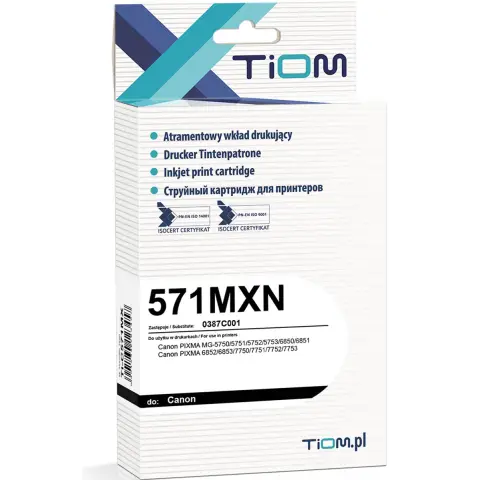 CLI-571M XL tusz magenta do Canon MG-5750, MG-5751, MG-5752, MG-5753, MG-6850, MG-6851, MG-6852, MG-6853, MG-7750, MG-77