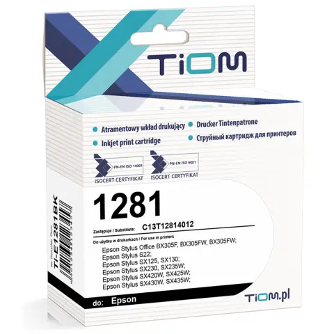 Zamiennik tuszu Epson T1281 TiOM – Czarny
