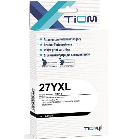 Epson 27XL żółty - Zamiennik T2714 do Epson WorkForce WF-7720, WF-7715, WF-7710, WF-7700, WF-7620, WF-7615, WF-7610, WF-