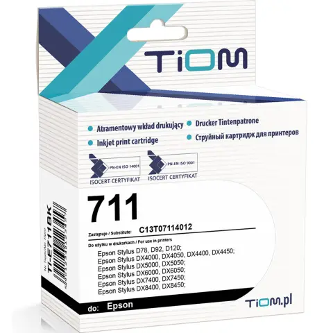 Zamiennik tuszu Epson T0711 TiOM – Czarny