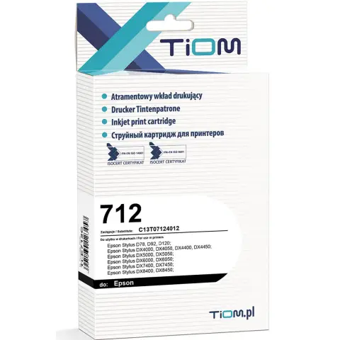 Zamiennik tuszu Epson T0712 TiOM – Cyan