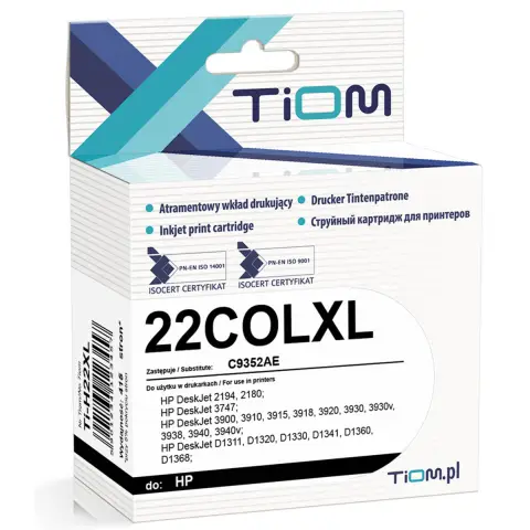 Tusz zamiennik HP 22XL Kolor