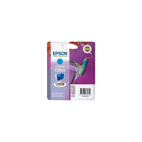 Tusz Epson T0802 Cyan do drukarek (Oryginalny) [7.4 ml]
