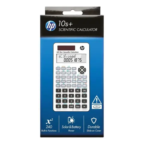 HP Kalkulator naukowy biurowy HP 10SPLUS/INT BX, 240 funkcji, 147x77x24mm, biały-10303768