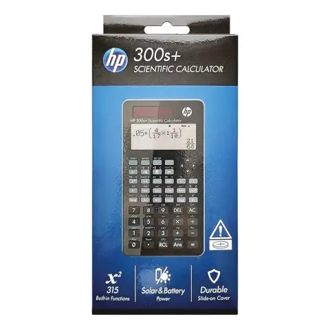 HP Kalkulator naukowy biurowy HP 300SPLUS/INT BX, 315 funkcji, 155x84x20mm, czarny-10303776