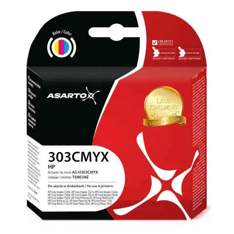 Tusz Asarto do HP 303XL | 303CMYX | T6N03AE | 440 str. | 18ml | color