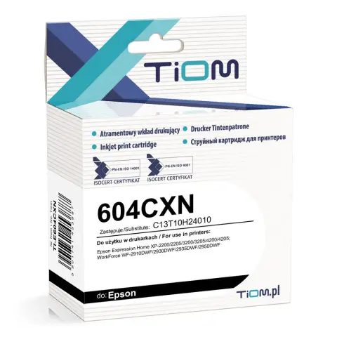 Tusz Tiom do Epson 604CXN | C13T10H24010 | 350 str. | 12ml | cyan