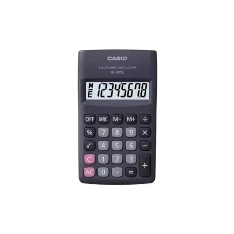 CASIO Kalkulator kieszonkowy HL-815L-BK BOX, 8-cyfrowy, 69,5x118mm, czarny