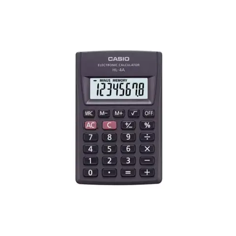 CASIO Kalkulator kieszonkowy HL-4A-B 8-cyfrowy 56x87mm czarny