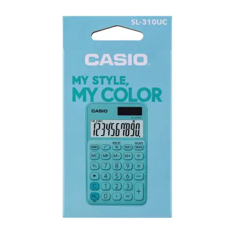 CASIO Kalkulator kieszonkowy  SL-310UC-GN BOX, 10-cyfrowy, 70x118mm, kartonik, zielony-10969202