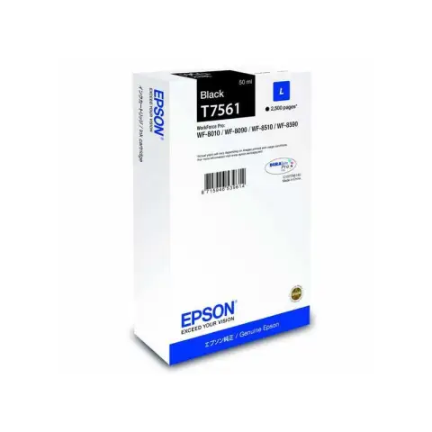 Tusz Epson T7561 do WorkForce Pro WF-8590DWF | 50 ml | 2500 str | black