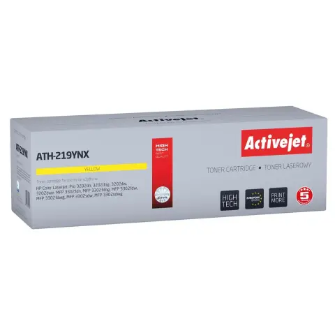 Activejet ATH-219YNX Toner (zamiennik HP 219X W2192X; Supreme; 2500 stron; żółty) z chipem