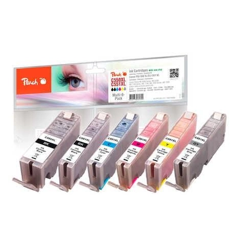 Peach PI100-312 nabój z tuszem Czarny fotograficzny, Cyan fotograficzny, Szary fotograficzny, Magenta fotograficzna, Zdjęcie w kolorze żółtym