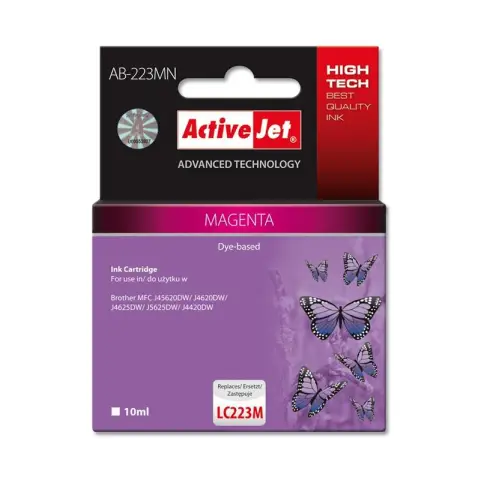 Activejet AB-223MN Tusz (zamiennik Brother LC223M; Supreme; 10 ml; czerwony)-3477395
