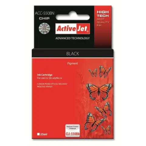 Activejet ACC-550BN Tusz (zamiennik Canon PGI-550BK; Supreme; 25 ml; czarny)-3477501