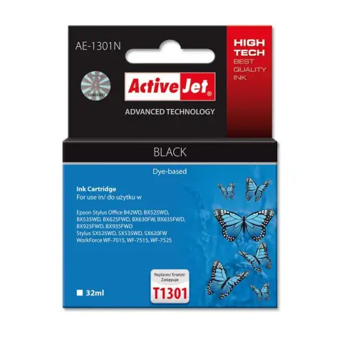 Activejet AE-1301N Tusz (zamiennik Epson T1301; Supreme; 32 ml; czarny)-3477645