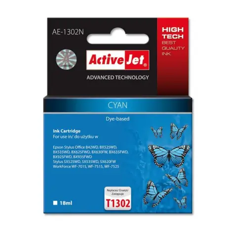 Activejet AE-1302N Tusz (zamiennik Epson T1302; Supreme; 18 ml; niebieski)-3477646