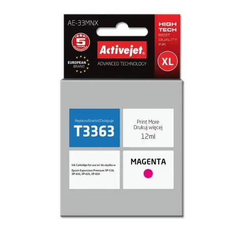 Tusz AE-33MNX Magenta do drukarek Epson (Zamiennik Epson T3363 / 33XL) [12ml]