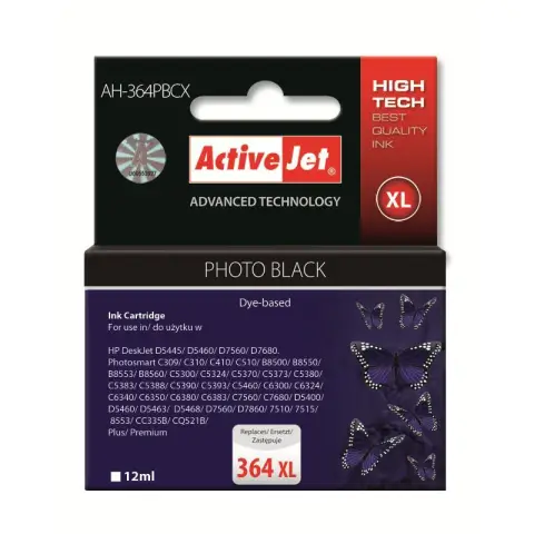 Activejet AH-364PBCX Tusz (zamiennik HP 364XL CB322EE; Premium; 12 ml; czarny, foto)-3477866