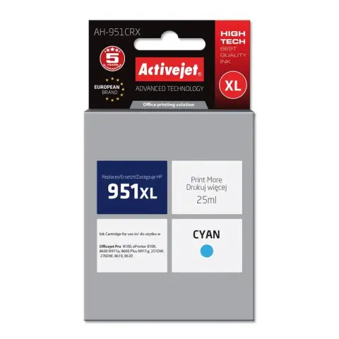 HP 951XL tusz żółty do HP Officejet Pro 251 276 8100 8600 8600 Plus - Zamiennik 951XL
