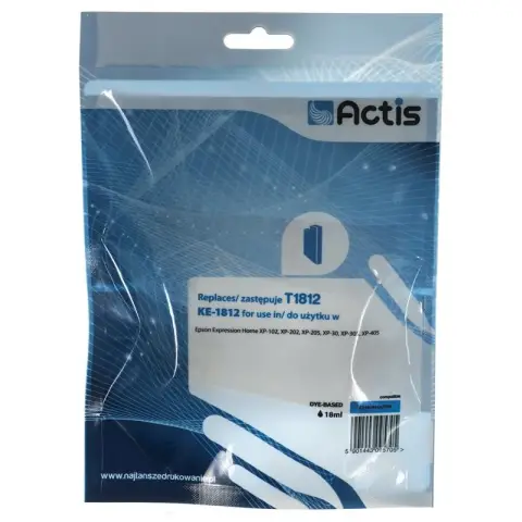 Tusz ACTIS KE-1812 (zamiennik Epson T1812; Standard; 15 ml; niebieski)-3479118