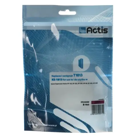 Tusz ACTIS KE-1813 (zamiennik Epson T1813; Standard; 15 ml; czerwony)-3479121