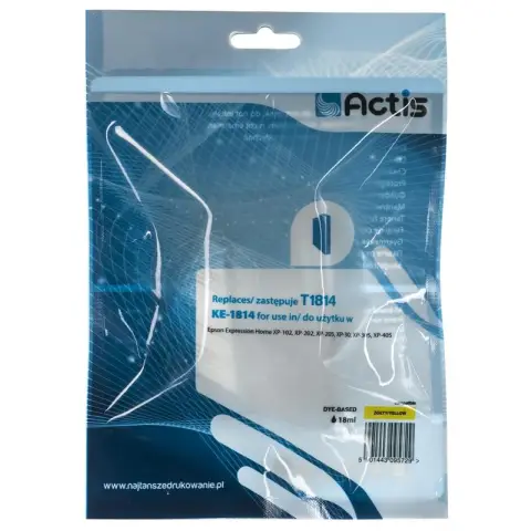 Tusz ACTIS KE-1814 (zamiennik Epson T1814; Standard; 15 ml; żółty)-3479122
