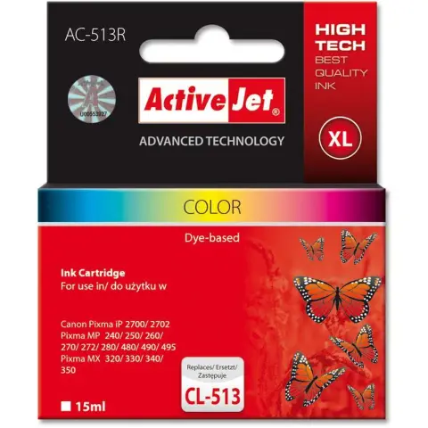 Activejet AC-512R Tusz (zamiennik Canon PG-512; Premium; 18 ml; czarny)-3526635