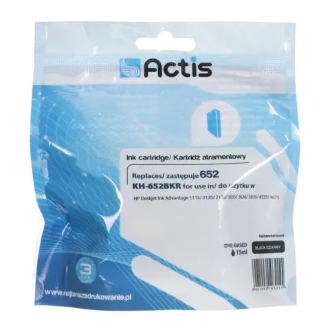 Activejet AH-652BR Tusz (zamiennik HP 652 F6V25AE; Premium; 20 ml; czarny)-3526861