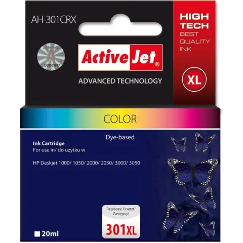 Actis KH-301CR Tusz (zamiennik HP 301XL CH564EE; Standard; 21 ml; kolor)-3527417
