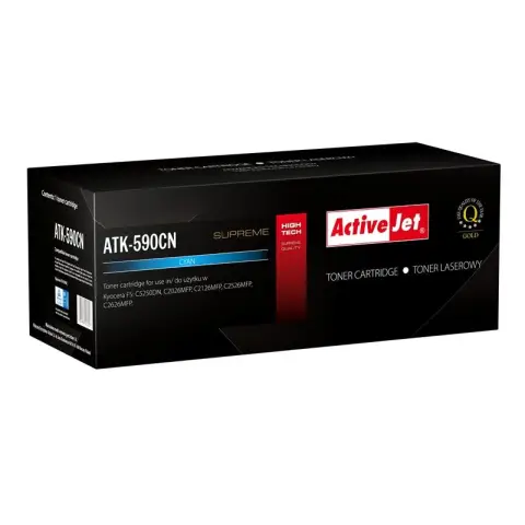 Activejet ATK-590CN Toner (zamiennik Kyocera TK-590C; Supreme; 5000 stron; niebieski)-3549820