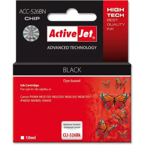 Activejet ACC-526BN Tusz (zamiennik Canon CLI-526Bk; Supreme; 10 ml; czarny)-3584189