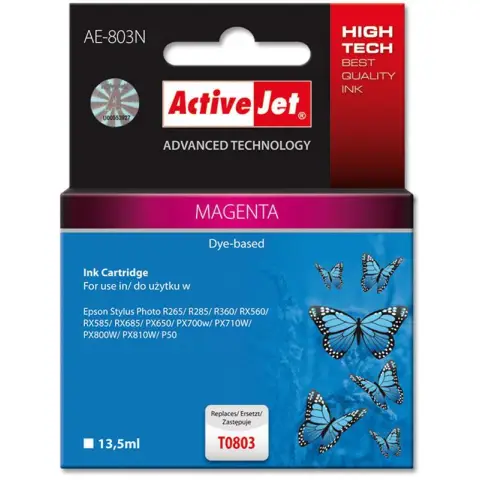 Activejet AE-803N Tusz (zamiennik Epson T0803; Supreme; 13,5 ml; czerwony)-3584226