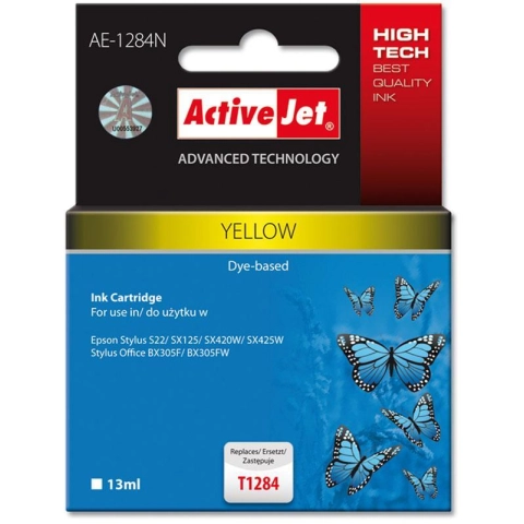 Activejet AE-1284N Tusz (zamiennik Epson T1284; Supreme; 13 ml; żółty)-3584248