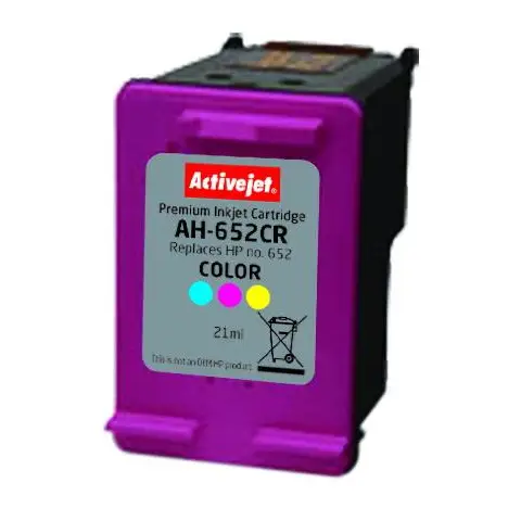 Activejet AH-652CR Tusz (zamiennik HP 652 F6V24AE; Premium; 21 ml; kolor)-3584434