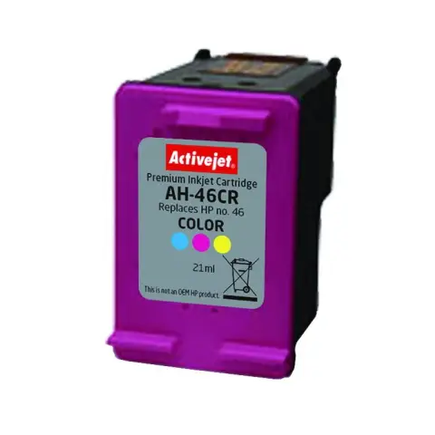 Tusz Activejet AH-46CR (zamiennik HP 46 CZ638AE; Premium; 21 ml; kolor)-3584438