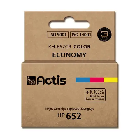 Tusz 652 Kolor zamiennik Actis - HP 652 / F6V24AE