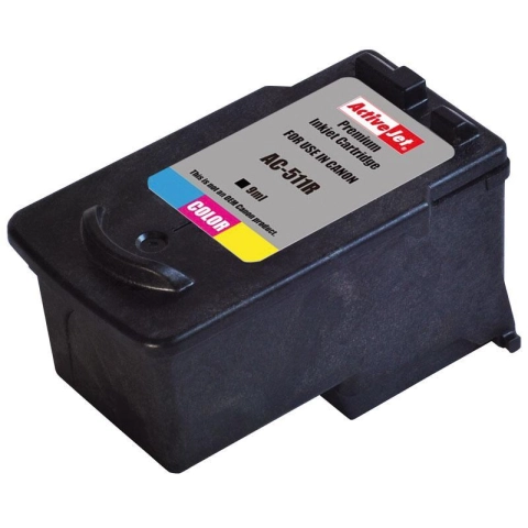 Activejet AC-511R Tusz (zamiennik Canon CL-511; Premium; 12 ml; kolor)-3652708