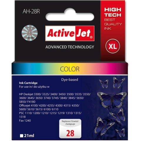 Activejet AH-28R Tusz (zamiennik HP 28 C8728A; Premium; 21 ml; kolor)-3652790