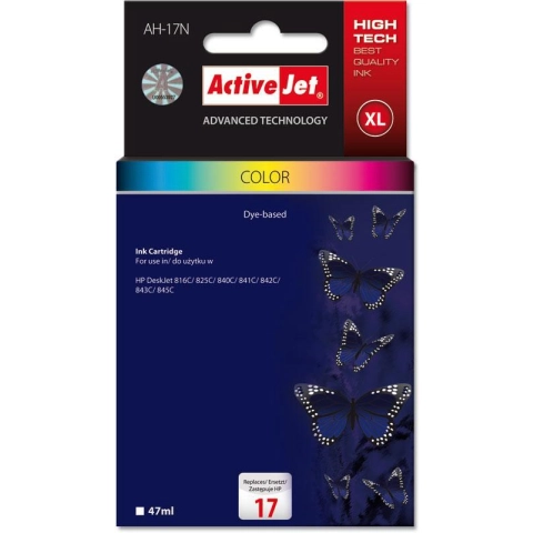 Activejet AH-17N Tusz (zamiennik HP 17 C6625A; Supreme; 47 ml; kolor)-3652826