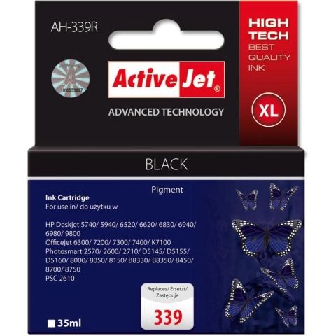 Activejet AH-339R Tusz (zamiennik HP 339 C8767EE; Premium; 35 ml; czarny)-3652838
