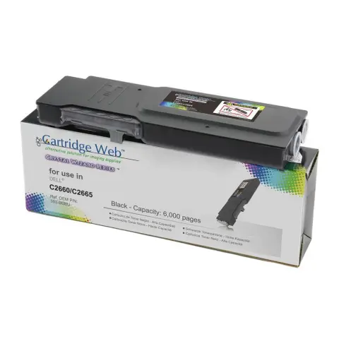Toner CW-D2660BN Black do drukarek Dell (Zamiennik Dell 593-BBBU) [6k]