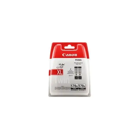 Zestaw dwóch tuszy Canon PGI-570PGBK XL Black do drukarek (Oryginalny) [2x22ml]